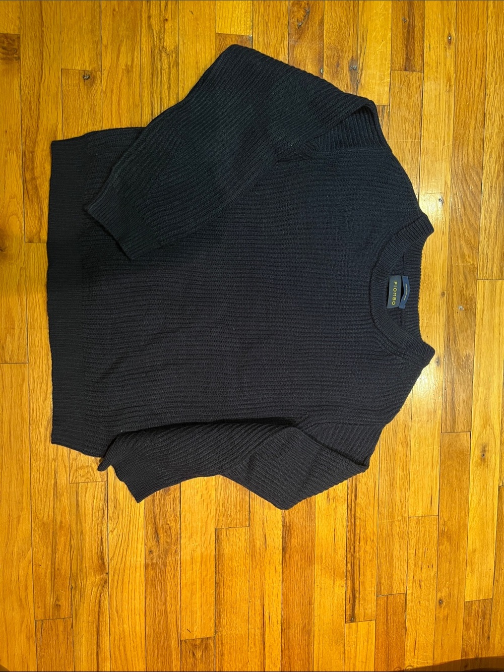 Piombo Navy Blue Crewneck Sweater